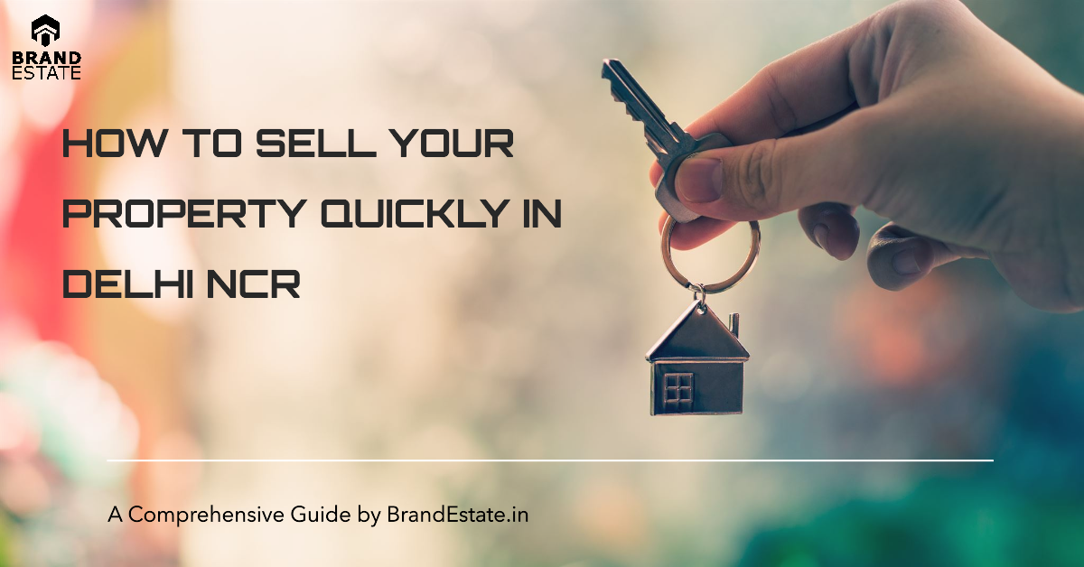 Illustration of a city skyline with 'Delhi NCR' highlighted in vibrant colors._brandestate.in