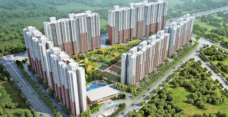 A map of Noida and Greater Noida with the locations of TATA: Eureka Park - Phase 1 and Saya South X marked._brandestate.in