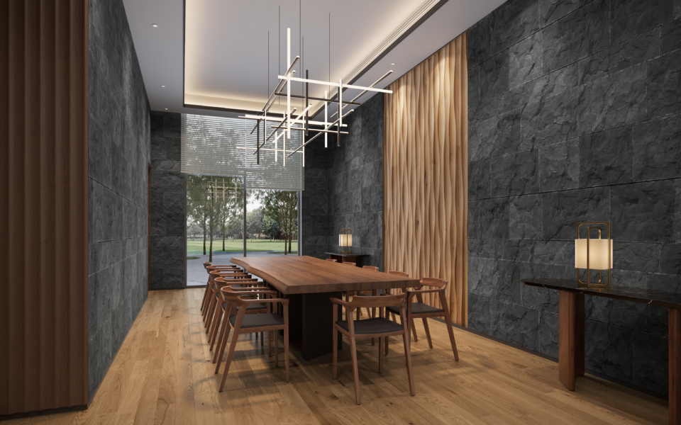 Dining table area in modern apartment_brandestate.in