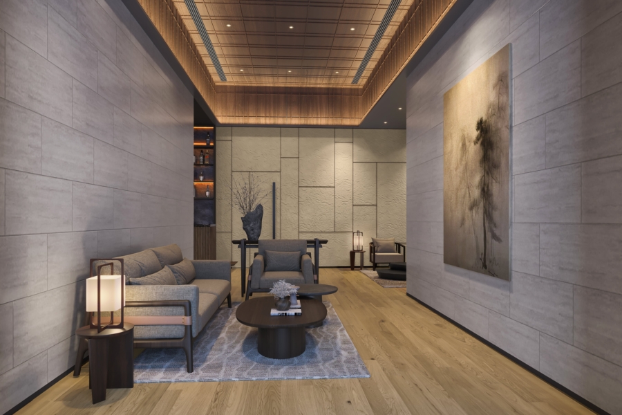 Modern and spacious living room in Krisumi Studio Apartments_brandestate.in